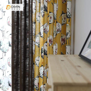 DIHIN HOME Pastoral Retro Flowers Spliced Curtains，Blackout Grommet Window Curtain for Living Room ,52x63-inch,1 Panel Roman Shades Curtains Window Blinds custom curtains blackout curtains curtains for living room sheer curtains curtain fabric linen curtains kitchen curtains velvet curtains pinch pleat curtains bay window curtains outdoor curtains pleated curtains floral curtains dining room curtains kitchen valances drapes for bedroom patio curtains nursery curtains grommet curtains