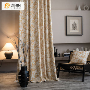 DIHIN HOME Pastoral Retro Printed,Blackout Grommet Window Curtain for Living Room ,52x63-inch,1 Panel Roman Shades Curtains Window Blinds custom curtains blackout curtains curtains for living room sheer curtains curtain fabric linen curtains kitchen curtains velvet curtains pinch pleat curtains bay window curtains outdoor curtains pleated curtains floral curtains dining room curtains kitchen valances drapes for bedroom patio curtains nursery curtains grommet curtains