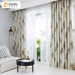 DIHIN HOME Pastoral Simple Leaves Printed Curtain ,Cotton Linen ,Blackout Grommet Window Curtain for Living Room ,52x63-inch,1 Panel Roman Shades Curtains Window Blinds custom curtains blackout curtains curtains for living room sheer curtains curtain fabric linen curtains kitchen curtains velvet curtains pinch pleat curtains bay window curtains outdoor curtains pleated curtains floral curtains dining room curtains kitchen valances drapes for bedroom patio curtains nursery curtains grommet curtains