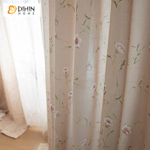 DIHIN HOME Pastoral Small Flowers Printed,Blackout Grommet Window Curtain for Living Room ,52x63-inch,1 Panel Roman Shades Curtains Window Blinds custom curtains blackout curtains curtains for living room sheer curtains curtain fabric linen curtains kitchen curtains velvet curtains pinch pleat curtains bay window curtains outdoor curtains pleated curtains floral curtains dining room curtains kitchen valances drapes for bedroom patio curtains nursery curtains grommet curtains