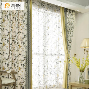 DIHIN HOME Pastoral Tree and Bird Printed,Blackout Grommet Window Curtain for Living Room ,52x63-inch,1 Panel Roman Shades Curtains Window Blinds custom curtains blackout curtains curtains for living room sheer curtains curtain fabric linen curtains kitchen curtains velvet curtains pinch pleat curtains bay window curtains outdoor curtains pleated curtains floral curtains dining room curtains kitchen valances drapes for bedroom patio curtains nursery curtains grommet curtains