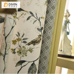 DIHIN HOME Pastoral Tree and Bird Printed,Blackout Grommet Window Curtain for Living Room ,52x63-inch,1 Panel Roman Shades Curtains Window Blinds custom curtains blackout curtains curtains for living room sheer curtains curtain fabric linen curtains kitchen curtains velvet curtains pinch pleat curtains bay window curtains outdoor curtains pleated curtains floral curtains dining room curtains kitchen valances drapes for bedroom patio curtains nursery curtains grommet curtains