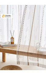 DIHIN HOME Pastoral Trees Embroidered Sheer Curtain, Grommet Window Curtain for Living Room ,52x63-inch,1 Panel Roman Shades Curtains Window Blinds custom curtains blackout curtains curtains for living room sheer curtains curtain fabric linen curtains kitchen curtains velvet curtains pinch pleat curtains bay window curtains outdoor curtains pleated curtains floral curtains dining room curtains kitchen valances drapes for bedroom patio curtains nursery curtains grommet curtains