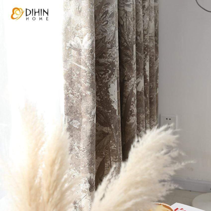 DIHIN HOME Pastoral Vintage Flower Printed Curtain ,Cotton Linen ,Blackout Grommet Window Curtain for Living Room ,52x63-inch,1 Panel Roman Shades Curtains Window Blinds custom curtains blackout curtains curtains for living room sheer curtains curtain fabric linen curtains kitchen curtains velvet curtains pinch pleat curtains bay window curtains outdoor curtains pleated curtains floral curtains dining room curtains kitchen valances drapes for bedroom patio curtains nursery curtains grommet curtains