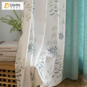 DIHIN HOME Pastoral Water Grass Printed,Blackout Grommet Window Curtain for Living Room ,52x63-inch,1 Panel Roman Shades Curtains Window Blinds custom curtains blackout curtains curtains for living room sheer curtains curtain fabric linen curtains kitchen curtains velvet curtains pinch pleat curtains bay window curtains outdoor curtains pleated curtains floral curtains dining room curtains kitchen valances drapes for bedroom patio curtains nursery curtains grommet curtains