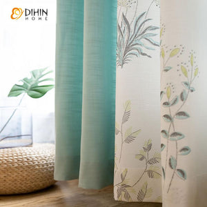 DIHIN HOME Pastoral Water Grass Printed,Blackout Grommet Window Curtain for Living Room ,52x63-inch,1 Panel Roman Shades Curtains Window Blinds custom curtains blackout curtains curtains for living room sheer curtains curtain fabric linen curtains kitchen curtains velvet curtains pinch pleat curtains bay window curtains outdoor curtains pleated curtains floral curtains dining room curtains kitchen valances drapes for bedroom patio curtains nursery curtains grommet curtains