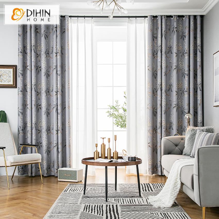 DIHIN HOME Pastoral White Bouquet Printed,Blackout Grommet Window Curtain for Living Room ,52x63-inch,1 Panel Roman Shades Curtains Window Blinds custom curtains blackout curtains curtains for living room sheer curtains curtain fabric linen curtains kitchen curtains velvet curtains pinch pleat curtains bay window curtains outdoor curtains pleated curtains floral curtains dining room curtains kitchen valances drapes for bedroom patio curtains nursery curtains grommet curtains