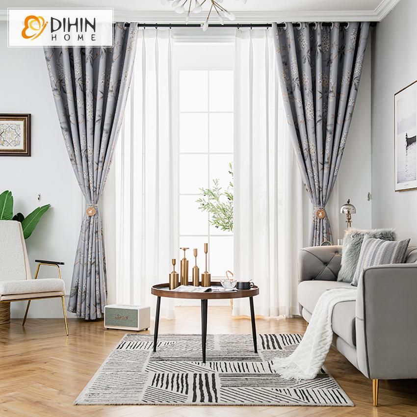 DIHIN HOME Pastoral White Bouquet Printed,Blackout Grommet Window Curtain for Living Room ,52x63-inch,1 Panel Roman Shades Curtains Window Blinds custom curtains blackout curtains curtains for living room sheer curtains curtain fabric linen curtains kitchen curtains velvet curtains pinch pleat curtains bay window curtains outdoor curtains pleated curtains floral curtains dining room curtains kitchen valances drapes for bedroom patio curtains nursery curtains grommet curtains