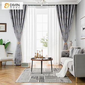 DIHIN HOME Pastoral White Bouquet Printed,Blackout Grommet Window Curtain for Living Room ,52x63-inch,1 Panel Roman Shades Curtains Window Blinds custom curtains blackout curtains curtains for living room sheer curtains curtain fabric linen curtains kitchen curtains velvet curtains pinch pleat curtains bay window curtains outdoor curtains pleated curtains floral curtains dining room curtains kitchen valances drapes for bedroom patio curtains nursery curtains grommet curtains