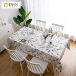 DIHIN HOME Pastoral White Color Bird and Tree Printed Tablecloth For Rectangle Tables,Custom Washed Linen Tablecloth,Handmade Rectangle Table Cover Roman Shades Curtains Window Blinds custom curtains blackout curtains curtains for living room sheer curtains curtain fabric linen curtains kitchen curtains velvet curtains pinch pleat curtains bay window curtains outdoor curtains pleated curtains floral curtains dining room curtains kitchen valances drapes for bedroom patio curtains nursery curtains grommet cur