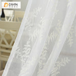 DIHIN HOME Pastoral White Cotton Linen,Sheer Curtain,Grommet Window Curtain for Living Room ,52x63-inch,1 Panel Curtains custom curtains blackout curtains curtains for living room curtain fabric linen curtains