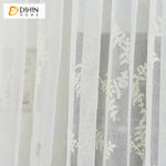 DIHIN HOME Pastoral White Cotton Linen,Sheer Curtain,Grommet Window Curtain for Living Room ,52x63-inch,1 Panel Curtains custom curtains blackout curtains curtains for living room curtain fabric linen curtains