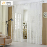 DIHIN HOME Pastoral White Cotton Linen,Sheer Curtain,Grommet Window Curtain for Living Room ,52x63-inch,1 Panel Curtains custom curtains blackout curtains curtains for living room curtain fabric linen curtains