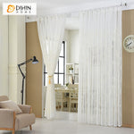 DIHIN HOME Pastoral White Cotton Linen,Sheer Curtain,Grommet Window Curtain for Living Room ,52x63-inch,1 Panel Curtains custom curtains blackout curtains curtains for living room curtain fabric linen curtains