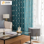 DIHIN HOME Pastoral White Flowers Embroidered Curtain,Blackout Curtains Grommet Window Curtain for Living Room ,52x84-inch,1 Panel Curtains custom curtains blackout curtains curtains for living room curtain fabric linen curtains