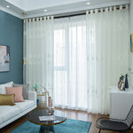 DIHIN HOME Pastoral White Leaves Emboridered,Sheer Curtain, Grommet Window Curtain for Living Room ,52x63-inch,1 Panel Roman Shades Curtains Window Blinds custom curtains blackout curtains curtains for living room sheer curtains curtain fabric linen curtains kitchen curtains velvet curtains pinch pleat curtains bay window curtains outdoor curtains pleated curtains floral curtains dining room curtains kitchen valances drapes for bedroom patio curtains nursery curtains grommet curtains