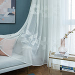DIHIN HOME Pastoral White Leaves Emboridered,Sheer Curtain, Grommet Window Curtain for Living Room ,52x63-inch,1 Panel Roman Shades Curtains Window Blinds custom curtains blackout curtains curtains for living room sheer curtains curtain fabric linen curtains kitchen curtains velvet curtains pinch pleat curtains bay window curtains outdoor curtains pleated curtains floral curtains dining room curtains kitchen valances drapes for bedroom patio curtains nursery curtains grommet curtains