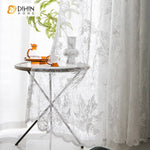 DIHIN HOME Pastoral White Maple Leaf Yarn-dyed Sheer Curtain,Grommet Window Curtain for Living Room ,52x63-inch,1 Panel Roman Shades Curtains Window Blinds custom curtains blackout curtains curtains for living room sheer curtains curtain fabric linen curtains kitchen curtains velvet curtains pinch pleat curtains bay window curtains outdoor curtains pleated curtains floral curtains dining room curtains kitchen valances drapes for bedroom patio curtains nursery curtains grommet curtains