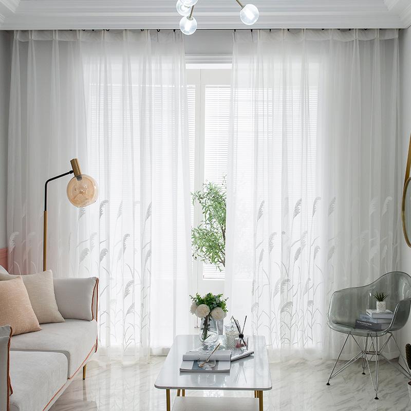 DIHIN HOME Pastoral White Plants Cotton Linen Embroidered Day Curtain ,Sheer Curtain, Grommet Window Curtain for Living Room ,52x63-inch,1 Panel Roman Shades Curtains Window Blinds custom curtains blackout curtains curtains for living room sheer curtains curtain fabric linen curtains kitchen curtains velvet curtains pinch pleat curtains bay window curtains outdoor curtains pleated curtains floral curtains dining room curtains kitchen valances drapes for bedroom patio curtains nursery curtains grommet curtai