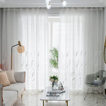 DIHIN HOME Pastoral White Plants Cotton Linen Embroidered Day Curtain ,Sheer Curtain, Grommet Window Curtain for Living Room ,52x63-inch,1 Panel Roman Shades Curtains Window Blinds custom curtains blackout curtains curtains for living room sheer curtains curtain fabric linen curtains kitchen curtains velvet curtains pinch pleat curtains bay window curtains outdoor curtains pleated curtains floral curtains dining room curtains kitchen valances drapes for bedroom patio curtains nursery curtains grommet curtai