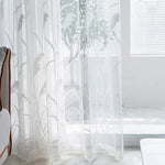 DIHIN HOME Pastoral White Plants Cotton Linen Embroidered Day Curtain ,Sheer Curtain, Grommet Window Curtain for Living Room ,52x63-inch,1 Panel Roman Shades Curtains Window Blinds custom curtains blackout curtains curtains for living room sheer curtains curtain fabric linen curtains kitchen curtains velvet curtains pinch pleat curtains bay window curtains outdoor curtains pleated curtains floral curtains dining room curtains kitchen valances drapes for bedroom patio curtains nursery curtains grommet curtai
