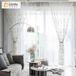 DIHIN HOME Pastoral Willow Branch Embroidered,Sheer Curtain,Grommet Window Curtain for Living Room ,52x63-inch,1 Panel Roman Shades Curtains Window Blinds custom curtains blackout curtains curtains for living room sheer curtains curtain fabric linen curtains kitchen curtains velvet curtains pinch pleat curtains bay window curtains outdoor curtains pleated curtains floral curtains dining room curtains kitchen valances drapes for bedroom patio curtains nursery curtains grommet curtains