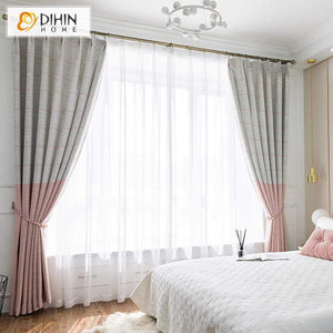 DIHIN HOME Pink Color Striped Cotton Linen Curtains ,Blackout Grommet Window Curtain for Living Room ,52x63-inch,1 Panel Roman Shades Curtains Window Blinds custom curtains blackout curtains curtains for living room sheer curtains curtain fabric linen curtains kitchen curtains velvet curtains pinch pleat curtains bay window curtains outdoor curtains pleated curtains floral curtains dining room curtains kitchen valances drapes for bedroom patio curtains nursery curtains grommet curtains