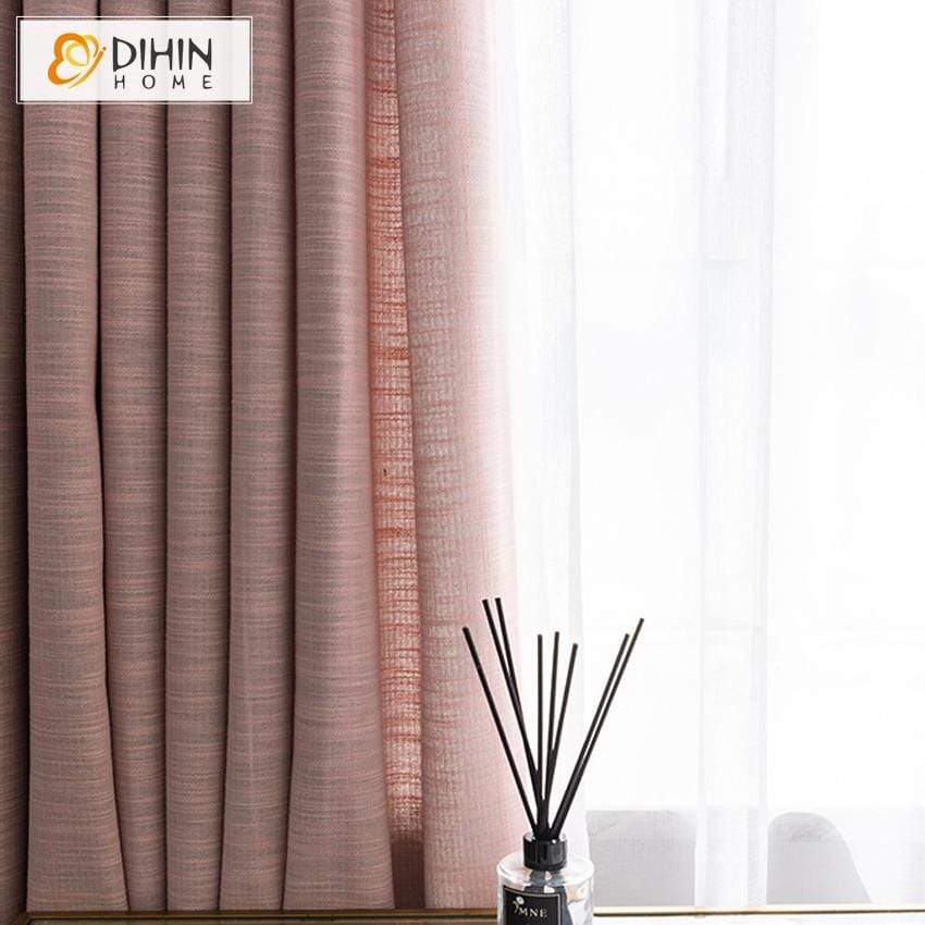 DIHIN HOME Pink Color Striped Cotton Linen Curtains ,Blackout Grommet Window Curtain for Living Room ,52x63-inch,1 Panel Roman Shades Curtains Window Blinds custom curtains blackout curtains curtains for living room sheer curtains curtain fabric linen curtains kitchen curtains velvet curtains pinch pleat curtains bay window curtains outdoor curtains pleated curtains floral curtains dining room curtains kitchen valances drapes for bedroom patio curtains nursery curtains grommet curtains