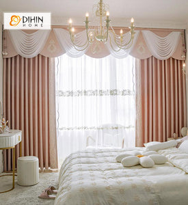 DIHIN HOME Pink Color Velvet Luxurious Valance,Blackout Curtains Grommet Window Curtain for Living Room,1 Panel Roman Shades Curtains Window Blinds custom curtains blackout curtains curtains for living room sheer curtains curtain fabric linen curtains kitchen curtains velvet curtains pinch pleat curtains bay window curtains outdoor curtains pleated curtains floral curtains dining room curtains kitchen valances drapes for bedroom patio curtains nursery curtains grommet curtains