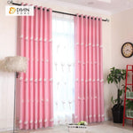 DIHIN HOME Pink Dandelion Embroidered，Blackout Grommet Window Curtain for Living Room ,52x63-inch,1 Panel Roman Shades Curtains Window Blinds custom curtains blackout curtains curtains for living room sheer curtains curtain fabric linen curtains kitchen curtains velvet curtains pinch pleat curtains bay window curtains outdoor curtains pleated curtains floral curtains dining room curtains kitchen valances drapes for bedroom patio curtains nursery curtains grommet curtains