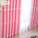 DIHIN HOME Pink Dandelion Embroidered，Blackout Grommet Window Curtain for Living Room ,52x63-inch,1 Panel Roman Shades Curtains Window Blinds custom curtains blackout curtains curtains for living room sheer curtains curtain fabric linen curtains kitchen curtains velvet curtains pinch pleat curtains bay window curtains outdoor curtains pleated curtains floral curtains dining room curtains kitchen valances drapes for bedroom patio curtains nursery curtains grommet curtains