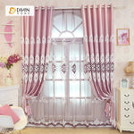 DIHIN HOME Pink Elegant Embroidered，Blackout Grommet Window Curtain for Living Room ,52x63-inch,1 Panel Roman Shades Curtains Window Blinds custom curtains blackout curtains curtains for living room sheer curtains curtain fabric linen curtains kitchen curtains velvet curtains pinch pleat curtains bay window curtains outdoor curtains pleated curtains floral curtains dining room curtains kitchen valances drapes for bedroom patio curtains nursery curtains grommet curtains