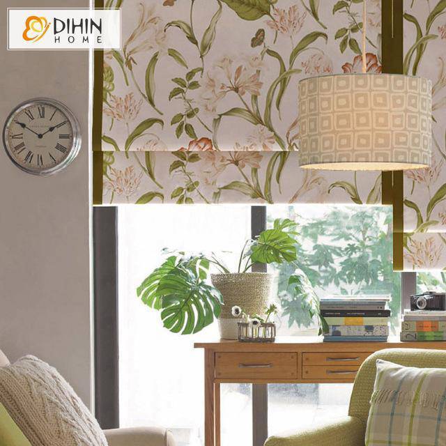 DIHIN HOME Pink Flowers Printed Roman Shades ,Easy Install Washable Curtains ,Customized Window Curtain Drape, 24"W X 64"H Roman Shades Curtains Window Blinds custom curtains blackout curtains curtains for living room sheer curtains curtain fabric linen curtains kitchen curtains velvet curtains pinch pleat curtains bay window curtains outdoor curtains pleated curtains floral curtains dining room curtains kitchen valances drapes for bedroom patio curtains nursery curtains grommet curtains