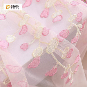 DIHIN HOME Pink Love Embroidered ,Blackout Grommet Window Curtain for Living Room ,52x63-inch,1 Panel Roman Shades Curtains Window Blinds custom curtains blackout curtains curtains for living room sheer curtains curtain fabric linen curtains kitchen curtains velvet curtains pinch pleat curtains bay window curtains outdoor curtains pleated curtains floral curtains dining room curtains kitchen valances drapes for bedroom patio curtains nursery curtains grommet curtains