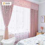 DIHIN HOME Pink Plant Exquisite Luxurious Embroidered Valance ,Blackout Curtains Grommet Window Curtain for Living Room ,52x84-inch,1 Panel Curtains custom curtains blackout curtains curtains for living room curtain fabric linen curtains