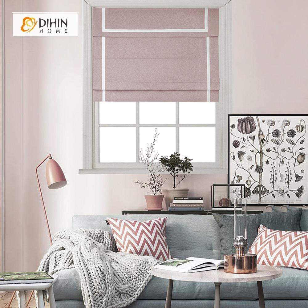 DIHIN HOME Pink Printed Roman Shades ,Easy Install Washable Curtains ,Customized Window Curtain Drape, 24"W X 64"H Roman Shades Curtains Window Blinds custom curtains blackout curtains curtains for living room sheer curtains curtain fabric linen curtains kitchen curtains velvet curtains pinch pleat curtains bay window curtains outdoor curtains pleated curtains floral curtains dining room curtains kitchen valances drapes for bedroom patio curtains nursery curtains grommet curtains