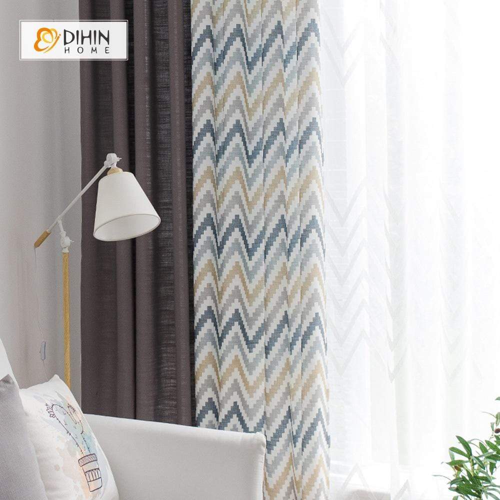 DIHIN HOME Pixel style Yellow Grey Black Stripes Printed，Blackout Grommet Window Curtain for Living Room ,52x63-inch,1 Panel Roman Shades Curtains Window Blinds custom curtains blackout curtains curtains for living room sheer curtains curtain fabric linen curtains kitchen curtains velvet curtains pinch pleat curtains bay window curtains outdoor curtains pleated curtains floral curtains dining room curtains kitchen valances drapes for bedroom patio curtains nursery curtains grommet curtains