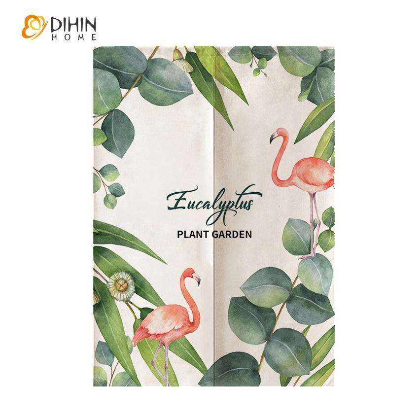 DIHIN HOME Plant Garden Flamingo Printed Japanese Noren Doorway Curtain Tapestry,Cotton Linen,Door Way Curtain Door Hanging Tapestry,33.5''Wx59''L,1 Panel Roman Shades Window Curtains Curtains Window Blinds Curtains Drapes linen drapery curtains and drapes windows drapes custom curtains blackout curtains curtains for living room window shades sheer curtains curtain fabric window treatments custom drapery
