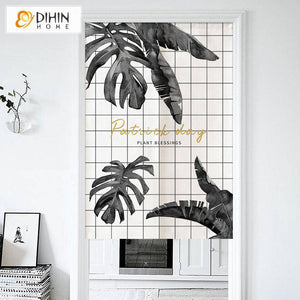 DIHIN HOME Plants Blessings Printed Japanese Noren Doorway Curtain Tapestry,Cotton Linen,Door Way Curtain Door Hanging Tapestry,33.5''Wx59''L,1 Panel Roman Shades Window Curtains Curtains Window Blinds Curtains Drapes linen drapery curtains and drapes windows drapes custom curtains blackout curtains curtains for living room window shades sheer curtains curtain fabric window treatments custom drapery