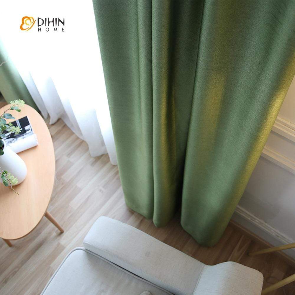 DIHIN HOME Pure Green ,Blackout Grommet Window Curtain for Living Room ,52x63-inch,1 Panel Roman Shades Curtains Window Blinds custom curtains blackout curtains curtains for living room sheer curtains curtain fabric linen curtains kitchen curtains velvet curtains pinch pleat curtains bay window curtains outdoor curtains pleated curtains floral curtains dining room curtains kitchen valances drapes for bedroom patio curtains nursery curtains grommet curtains
