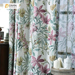 DIHIN HOME Purple Flowers and Leaves Printed，Blackout Grommet Window Curtain for Living Room ,52x63-inch,1 Panel Roman Shades Curtains Window Blinds custom curtains blackout curtains curtains for living room sheer curtains curtain fabric linen curtains kitchen curtains velvet curtains pinch pleat curtains bay window curtains outdoor curtains pleated curtains floral curtains dining room curtains kitchen valances drapes for bedroom patio curtains nursery curtains grommet curtains