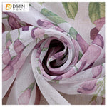 DIHIN HOME Purple Flowers Printed Sheer Curtain,Blackout Grommet Window Curtain for Living Room ,52x63-inch,1 Panel Roman Shades Curtains Window Blinds custom curtains blackout curtains curtains for living room sheer curtains curtain fabric linen curtains kitchen curtains velvet curtains pinch pleat curtains bay window curtains outdoor curtains pleated curtains floral curtains dining room curtains kitchen valances drapes for bedroom patio curtains nursery curtains grommet curtains