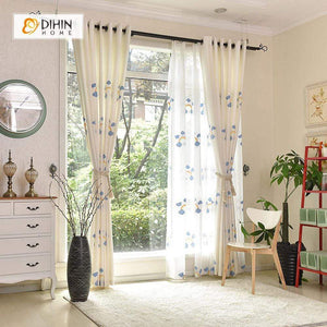 DIHIN HOME Rainbow and Cloud Embroidered，Blackout Grommet Window Curtain for Living Room ,52x63-inch,1 Panel Roman Shades Curtains Window Blinds custom curtains blackout curtains curtains for living room sheer curtains curtain fabric linen curtains kitchen curtains velvet curtains pinch pleat curtains bay window curtains outdoor curtains pleated curtains floral curtains dining room curtains kitchen valances drapes for bedroom patio curtains nursery curtains grommet curtains