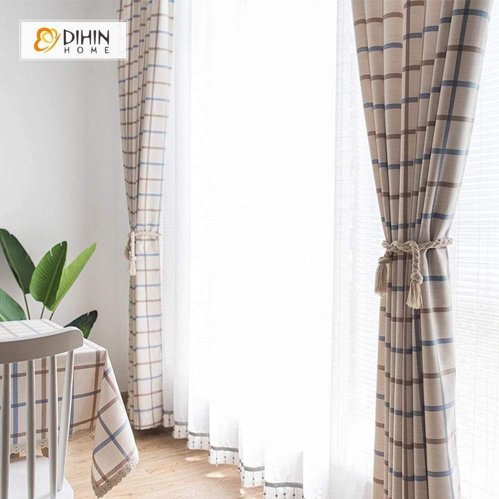 DIHIN HOME Red and Brown Lines Printed，Blackout Grommet Window Curtain for Living Room ,52x63-inch,1 Panel Roman Shades Curtains Window Blinds custom curtains blackout curtains curtains for living room sheer curtains curtain fabric linen curtains kitchen curtains velvet curtains pinch pleat curtains bay window curtains outdoor curtains pleated curtains floral curtains dining room curtains kitchen valances drapes for bedroom patio curtains nursery curtains grommet curtains