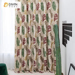 DIHIN HOME Red and Green Leaves Printed,Blackout Grommet Window Curtain for Living Room ,52x63-inch,1 Panel Roman Shades Curtains Window Blinds custom curtains blackout curtains curtains for living room sheer curtains curtain fabric linen curtains kitchen curtains velvet curtains pinch pleat curtains bay window curtains outdoor curtains pleated curtains floral curtains dining room curtains kitchen valances drapes for bedroom patio curtains nursery curtains grommet curtains
