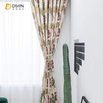 DIHIN HOME Red and Green Leaves Printed,Blackout Grommet Window Curtain for Living Room ,52x63-inch,1 Panel Roman Shades Curtains Window Blinds custom curtains blackout curtains curtains for living room sheer curtains curtain fabric linen curtains kitchen curtains velvet curtains pinch pleat curtains bay window curtains outdoor curtains pleated curtains floral curtains dining room curtains kitchen valances drapes for bedroom patio curtains nursery curtains grommet curtains