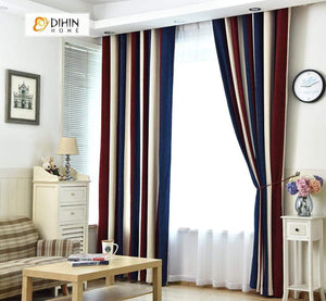 DIHIN HOME Red Blue Beige Printed，Blackout Grommet Window Curtain for Living Room ,52x63-inch,1 Panel Roman Shades Curtains Window Blinds custom curtains blackout curtains curtains for living room sheer curtains curtain fabric linen curtains kitchen curtains velvet curtains pinch pleat curtains bay window curtains outdoor curtains pleated curtains floral curtains dining room curtains kitchen valances drapes for bedroom patio curtains nursery curtains grommet curtains