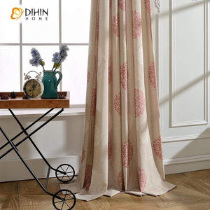 DIHIN HOME Red Dandelion Printed,Blackout Grommet Window Curtain for Living Room ,52x63-inch,1 Panel Roman Shades Curtains Window Blinds custom curtains blackout curtains curtains for living room sheer curtains curtain fabric linen curtains kitchen curtains velvet curtains pinch pleat curtains bay window curtains outdoor curtains pleated curtains floral curtains dining room curtains kitchen valances drapes for bedroom patio curtains nursery curtains grommet curtains