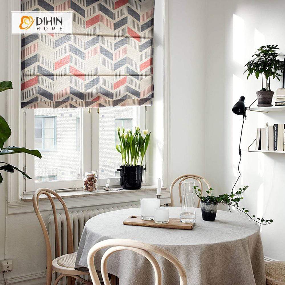 DIHIN HOME Red Parallelogram Printed Roman Shades ,Easy Install Washable Curtains ,Customized Window Curtain Drape, 24"W X 64"H Roman Shades Curtains Window Blinds custom curtains blackout curtains curtains for living room sheer curtains curtain fabric linen curtains kitchen curtains velvet curtains pinch pleat curtains bay window curtains outdoor curtains pleated curtains floral curtains dining room curtains kitchen valances drapes for bedroom patio curtains nursery curtains grommet curtains