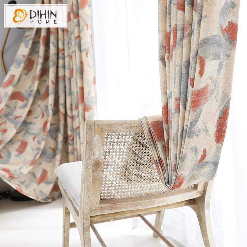 DIHIN HOME Red Watercolor Printed,Blackout Grommet Window Curtain for Living Room ,52x63-inch,1 Panel Roman Shades Curtains Window Blinds custom curtains blackout curtains curtains for living room sheer curtains curtain fabric linen curtains kitchen curtains velvet curtains pinch pleat curtains bay window curtains outdoor curtains pleated curtains floral curtains dining room curtains kitchen valances drapes for bedroom patio curtains nursery curtains grommet curtains